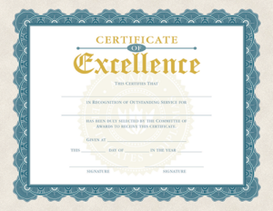 Editable Award Certificate